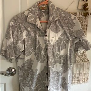 White aloha shirt